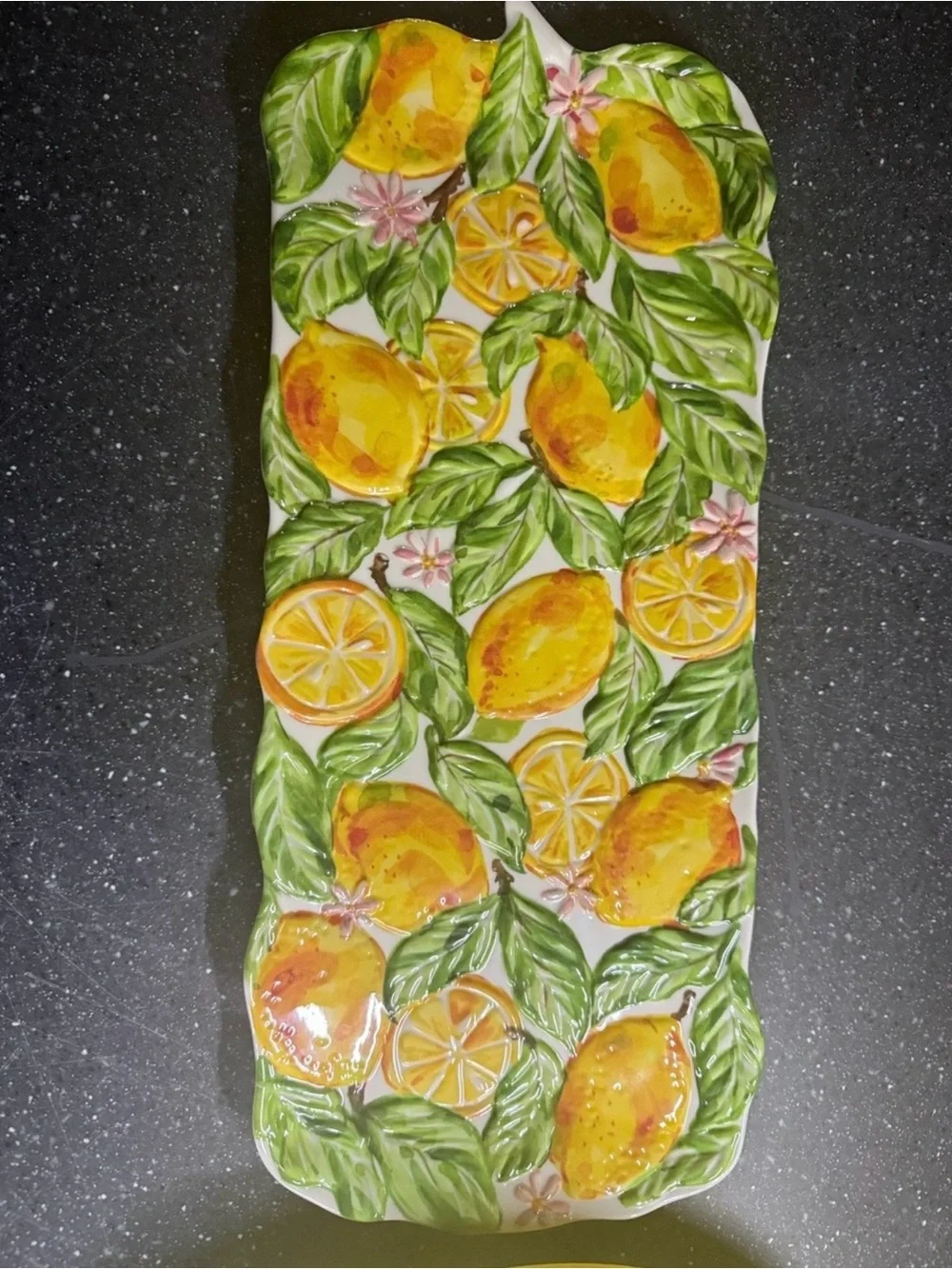 Bright Lemon Plastic Serving Platter and Bowl Set - Yellow